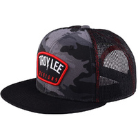 TROY LEE DESIGNS BOLT PATCH BLACK CAMO TRUCKER SNAPBACK