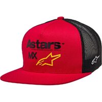 ALPINESTARS FIRST MOTO RED / BLACK TRUCKER CAP