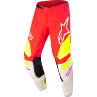 ALPINESTARS 2022 RACER FACTORY RED / WHITE / FLURO KIDS PANTS