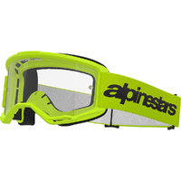ALPINESTARS VISION 3 WORDMARK FLURO YELLOW CLEAR GOGGLES