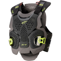 ALPINESTARS A4 MAX BLACK / ANTHRACITE / YELLOW FLUORESCENT CHEST PROTECTOR