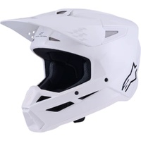 ALPINESTARS 2026 S-M3 SOLID WHITE GLOSS HELMET