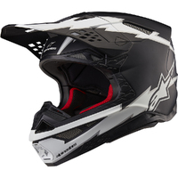 ALPINESTARS 2024 S-M10 AMPRESS MATTE BLACK / WHITE HELMET