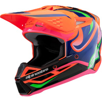 ALPINESTARS 2026 S-M3 DEEGAN FLURO ORANGE / PURPLE / PINK KIDS HELMET