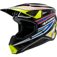 ALPINESTARS 2026 S-M3 WURX YELLOW / BLUE / RED KIDS HELMET