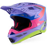 ALPINESTARS 2026 S-M10 JETT LAWRENCE PURPLE / PINK / FLO YELLOW HELMET