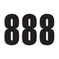 BLACKBIRD NUMBERS FOUR SERIES 3PK 8x5cm Black 8
