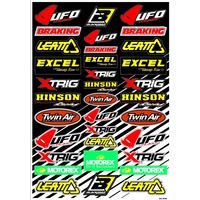 BLACKBIRD DECAL UNIVERSAL SPONSOR LOGO STICKER SHEET B