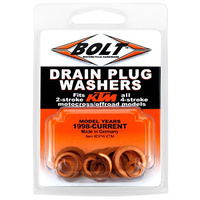 BOLT KTM COPPER DRAIN PLUG WASHERS FOR KTM 2-STROKE & 4-STROKE MODELS