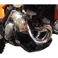 FORCE ACCESSORIES KTM 250/300 EXC 2017 – 2019 & TPI / Husqvarna TE 250 / 300 2017 – 2019 Bash Plate with Pipe Guard STANDARD PIPE ONLY SATIN ALLOY