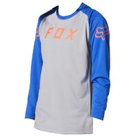 FOX MTB DEFEND LS  STEEL GREY YOUTH JERSEY