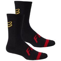 FOX DEFEND 8" BLACK SOCKS