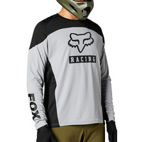 FOX 2021 MTB DEFEND STEEL GREY LONG SLEEVE JERSEY