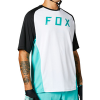 FOX 2021 MTB DEFEND TEAL SHORT SLEEVE JERSEY