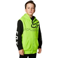FOX SKEW SHERPA FLURO YELLOW KIDS HOODIE