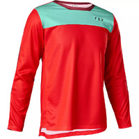 FOX DEFEND LS MOTH FLO RED KIDS JERSEY
