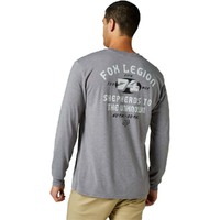 FOX AT BAY HEATHER GRAPHITE LS TECH TEE