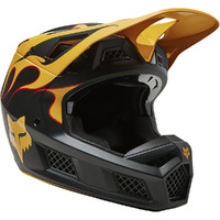 FOX 2022 V3 RS SUPER TRICK YELLOW / BLACK HELMET