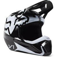 FOX 2023 V1 LEED BLACK / WHITE KIDS HELMET