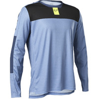 FOX 2022 MTB DEFEND FOXHEAD DUST BLUE LONG SLEEVE JERSEY
