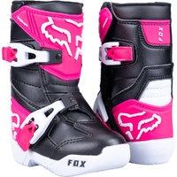 FOX 2025 COMP BLACK/PINK KIDS BOOTS
