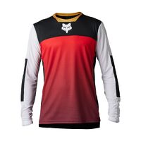 FOX DEFEND AURORA BLACK/WHITE LS BLACK/WHITE JERSEY