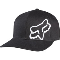 FOX FLEX 45 BLACK / WHITE FLEXFIT HAT