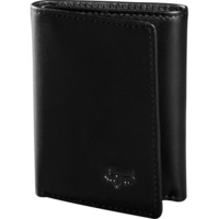 FOX TRIFOLD BLACK LEATHER WALLET