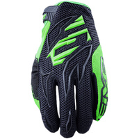 FIVE MXF3 BLACK/FLURO GREEN GLOVES