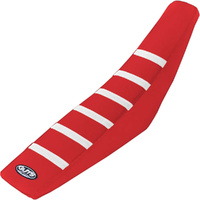 GUTS RACING HONDA CRF250R 22-25 CRF450R 21-25 GRIPPER RIBBED WHITE / RED / RED SEAT COVER