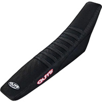 GUTS RACING KAWASAKI KX65 00-27 KLX110 02-27 GRIPPER RIBBED BLACK / BLACK / BLACK SEAT COVER