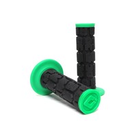 ODI MX ROGUE DUAL PLY BLACK / GREEN 120MM GRIPS