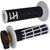 ODI V2 EMIG 2.0 BLACK / WHITE 2T / 4T LOCK ON GRIPS