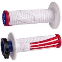 ODI V2 EMIG PRO REVOLUTION RED/WHITE 2T/4T LOCK ON GRIPS