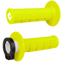 ODI V2 FLURO YELLOW 2T/4T LOCK ON GRIPS