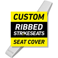 STRIKE SEATS CUSTOM HONDA CRF150R 07-21 GRIPPER RIBBED WHITE / RED / RED HONDA LOGO SEAT COVER