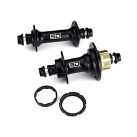SD ACE JUNIOR FRONT AND REAR 28 HOLE BLACK HUB SET