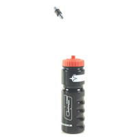 SD WATER BOTTLE BLACK/ RED WITH STRAW
