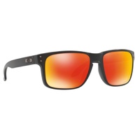 OAKLEY HOLBROOK MATTE BLACK/PRIZM RUBY SUNGLASSES