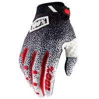 100% PERCENT RIDEFIT BLACK/WHITE GLOVES