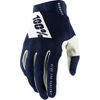 100% PERCENT RIDEFIT NAVY/WHITE GLOVES