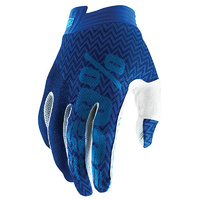 100% PERCENT I-TRACK BLUE/NAVY KIDS GLOVES