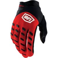 100% PERCENT AIRMATIC RED / BLACK KIDS GLOVES