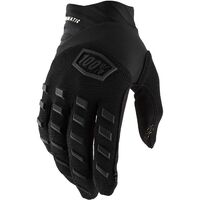 100% PERCENT AIRMATIC BLACK/CHARCOAL GLOVES
