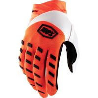 100% PERCENT AIRMATIC FLURO ORANGE GLOVES