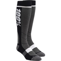100% PERCENT HI SIDE BLACK PERFORMANCE SOCK