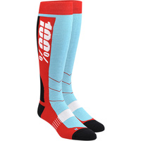 100% PERCENT HI SIDE RED PERFORMANCE SOCK