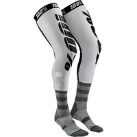 100% PERCENT REV GREY KNEE BRACE SOCKS