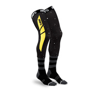 100% REV BLACK/YELLOW KNEE BRACE SOCK