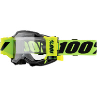 100% PERCENT ACCURI 2 FORECAST NEON YELLOW CLEAR GOGGLES